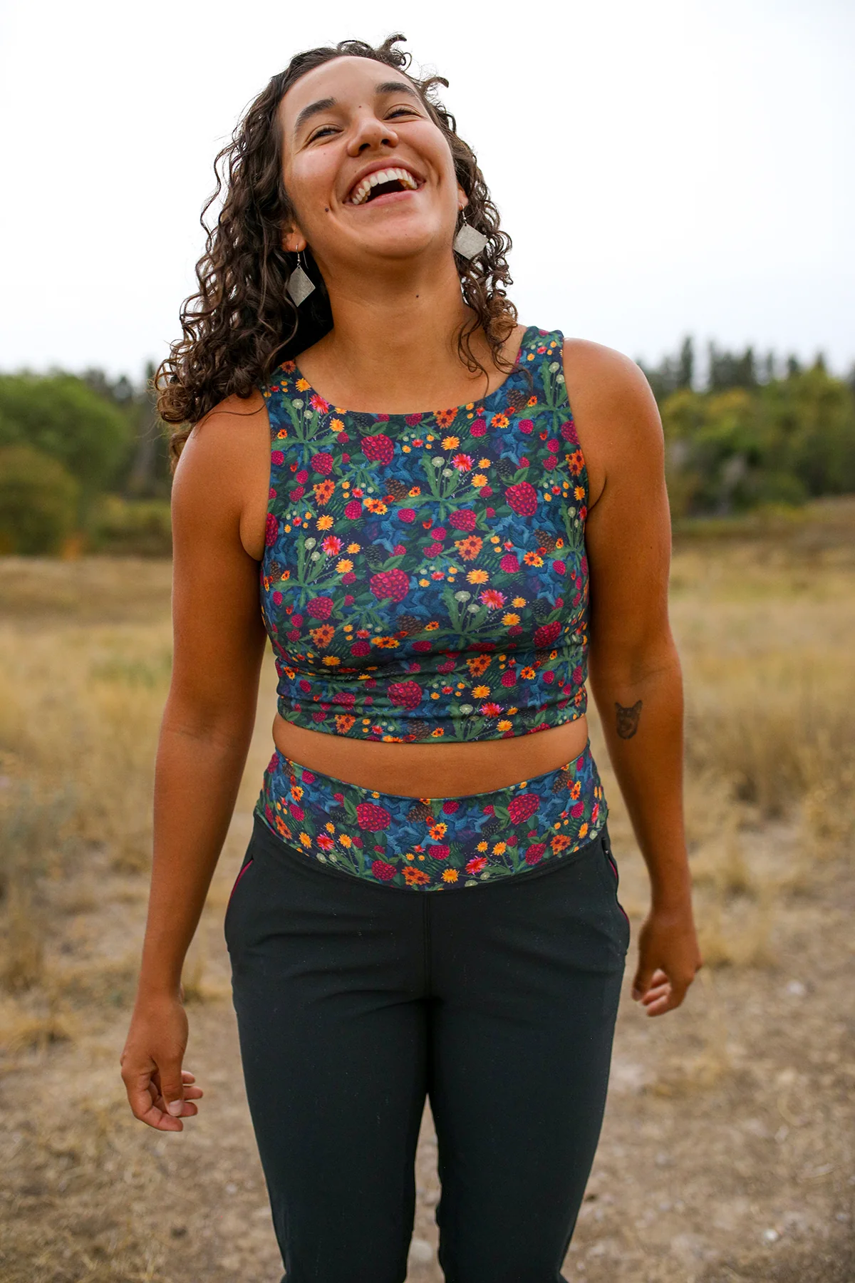 Push On Crop Top |Berry Bush/Ranger - Image 3