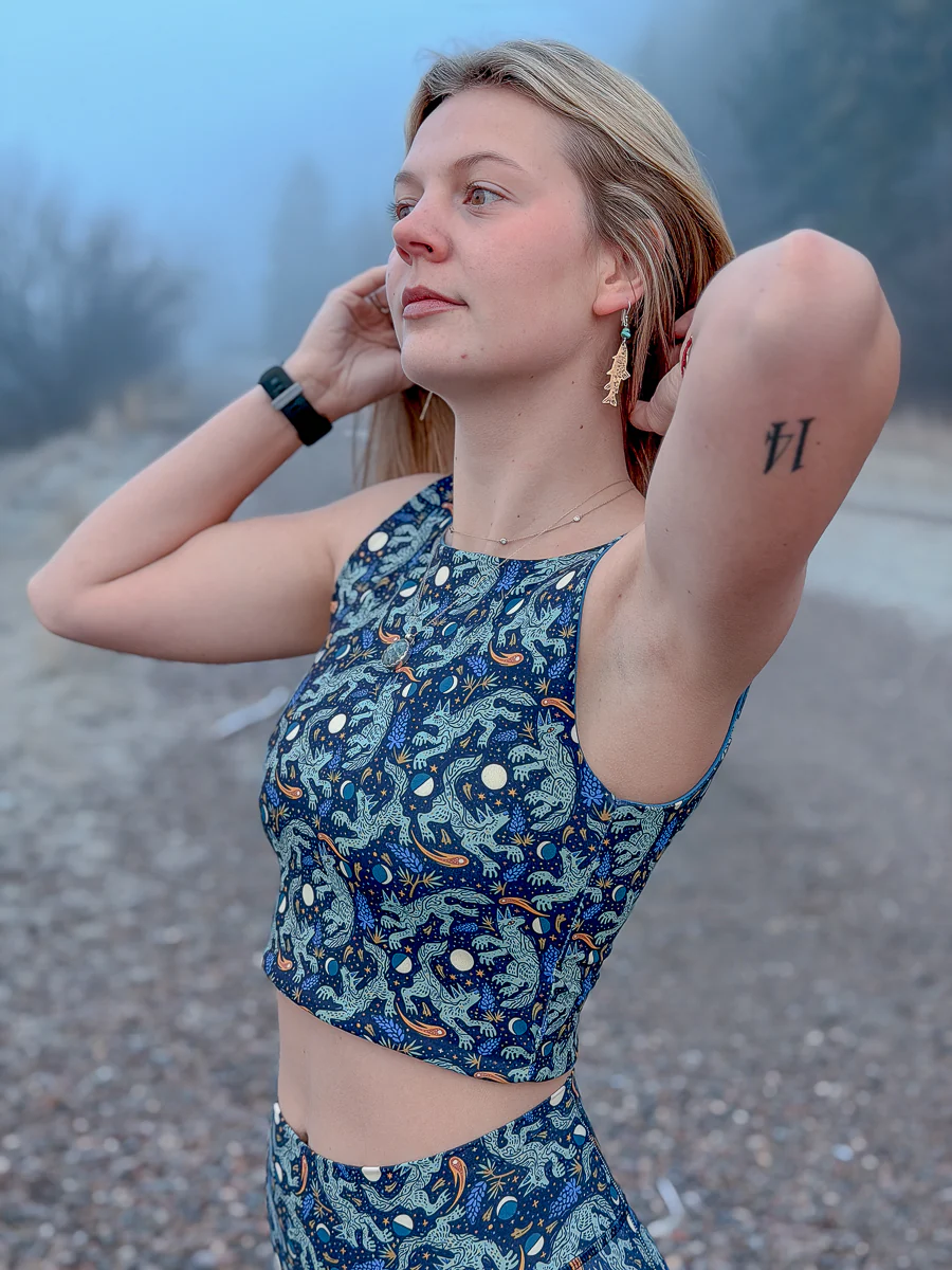 Push On Crop Top | Dancing Lupine/Equinox - Image 3