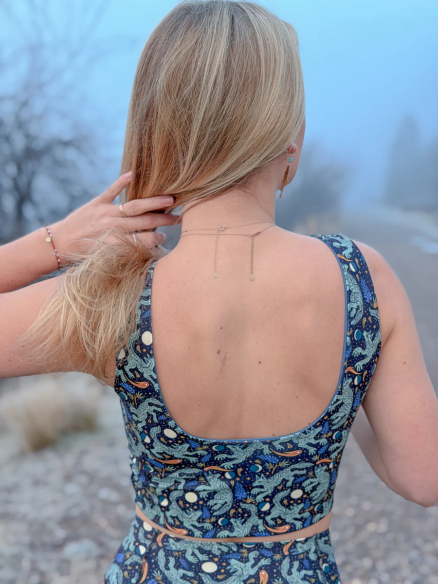 Push On Crop Top | Dancing Lupine/Equinox - Image 5